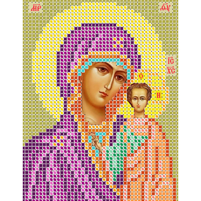 Набор для вышивания бисером Вертоградъ B735 «Пр. Богородица Казанская» 10*13 см в интернет-магазине Швейпрофи.рф