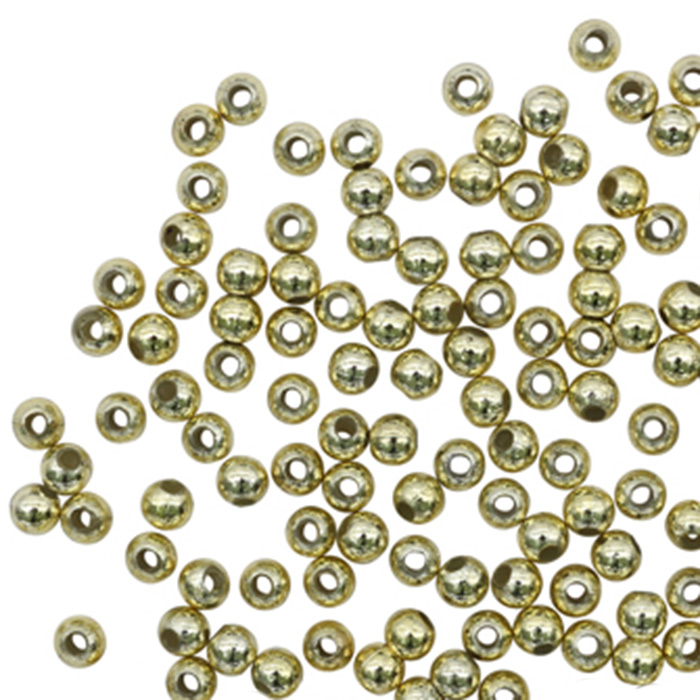 Бусины Астра 7722538 пластик. металл. 6 мм (уп 15 гр) золото