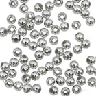 Бусины Астра 7722538 пластик. металл. 6 мм (уп 15 гр) серебро