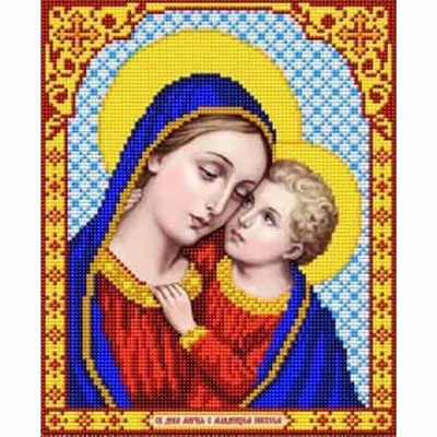 Рисунок для вышивания бисером Благовест К-4033 Дева Мария 20*25 см в интернет-магазине Швейпрофи.рф