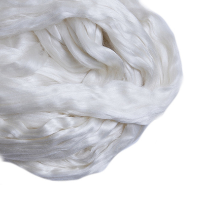 Шерсть для валяния натуральный шелк 100%  (уп. 50 г) 0001 белый в интернет-магазине Швейпрофи.рф