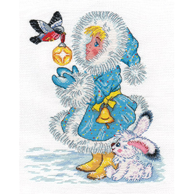 Набор для вышивания Кларт 8-178 «Снегурочка и снегирь» 21*25 см в интернет-магазине Швейпрофи.рф