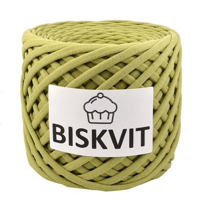 Пряжа Бисквит (Biskvit) (ленточная пряжа) олива в интернет-магазине Швейпрофи.рф