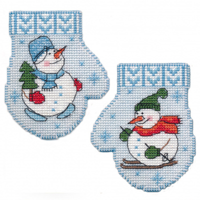 Набор для вышивания Овен №1141 «Варежка. Снеговик» 7*9 см в интернет-магазине Швейпрофи.рф