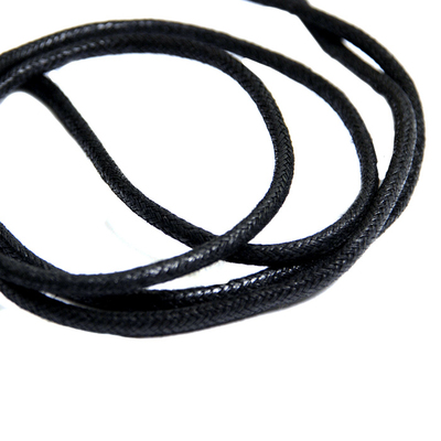 Шнурки вощеные 3 мм  120 см чёрный в интернет-магазине Швейпрофи.рф