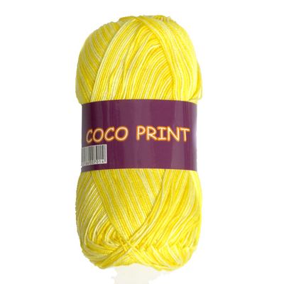 Пряжа Коко принт (Coco Vita Print) 50 г / 240 м 4677 бел-лимонный в интернет-магазине Швейпрофи.рф