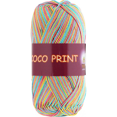 Пряжа Коко принт (Coco Vita Print) 50 г / 240 м 4680 радуга в интернет-магазине Швейпрофи.рф