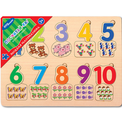 Игра SP 89206 Step Puzzle из дерева «Веселая математика Посчитай-ка» 22*30 см в интернет-магазине Швейпрофи.рф