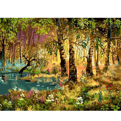 Картина по номерам Белоснежка AS066 «Утро в лесу» в интернет-магазине Швейпрофи.рф