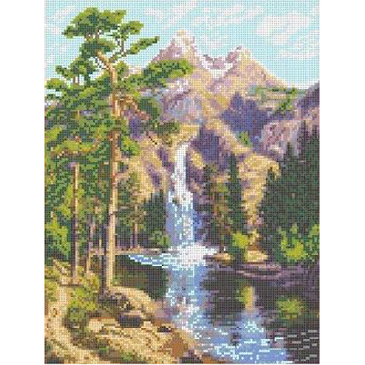 Рисунок на канве Каролинка КК-006 «Горный водопад» 22*30 см в интернет-магазине Швейпрофи.рф