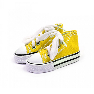 Обувь для игрушек (Кеды) КЛ.25773  7,5 см  выс. 4см желтый (1 пара) в интернет-магазине Швейпрофи.рф