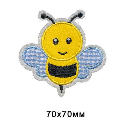 Термоаппликация №3327 «Забавная пчелка» 7*7 см в интернет-магазине Швейпрофи.рф