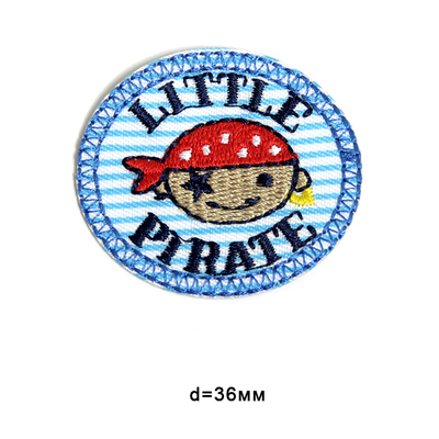 Термоаппликация BA1033 «Маленький пират» 3,6 см в интернет-магазине Швейпрофи.рф