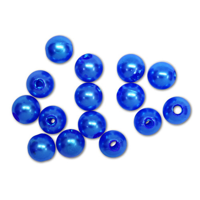 Бусины Астра пластик круглые жемчуг  8 мм  (25 г) 041 NL синий в интернет-магазине Швейпрофи.рф
