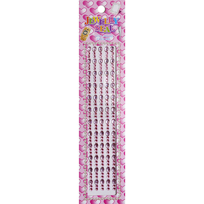 Декор. наклейки со стразами №2 (уп. 180 шт.) 4 мм 1033/7391 бл. розовый в интернет-магазине Швейпрофи.рф