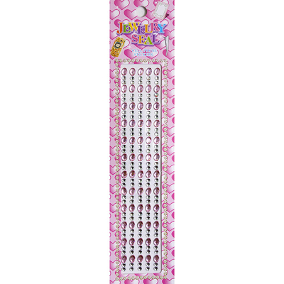 Декор. наклейки со стразами №2 (уп. 180 шт.) 4 мм 1039/7452 розовый в интернет-магазине Швейпрофи.рф