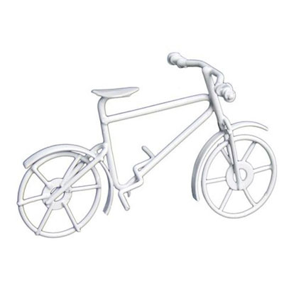 Декор KB2814W Металл велосипед 9,7*5,5 см белый в интернет-магазине Швейпрофи.рф