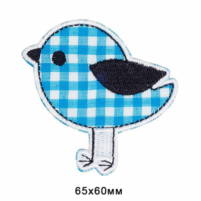 Термоаппликация EМВ-17012 «Птичка синяя» 6*6,5 см 7722939 в интернет-магазине Швейпрофи.рф