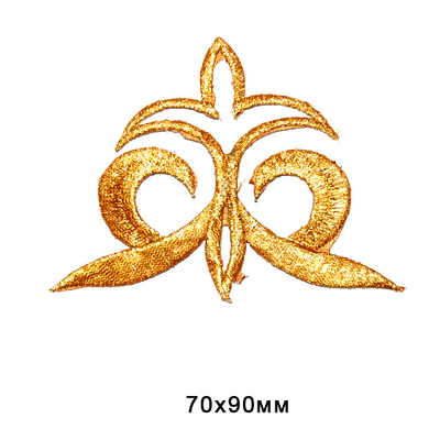 Термоаппликация №2823 «Орнамент» 7*9 см золото в интернет-магазине Швейпрофи.рф