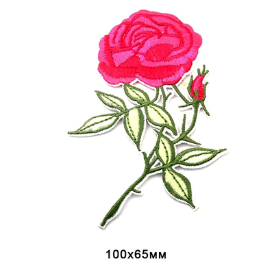 Термоаппликация №1572 (15Г) «Роза» (6) 6,5*11,5 см малина в интернет-магазине Швейпрофи.рф