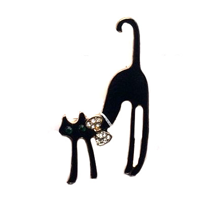 Брошь BR 848 «Кошка с бантом» в интернет-магазине Швейпрофи.рф