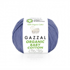 Пряжа Органик бэби коттон (Organik baby cotton Gazzal ), 50 г / 115 м  428 т.голубой в интернет-магазине Швейпрофи.рф