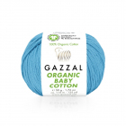 Пряжа Органик бэби коттон (Organik baby cotton Gazzal ), 50 г / 115 м  424 бирюзовый в интернет-магазине Швейпрофи.рф