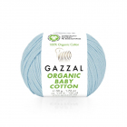 Пряжа Органик бэби коттон (Organik baby cotton Gazzal ), 50 г / 115 м  423 голубой в интернет-магазине Швейпрофи.рф