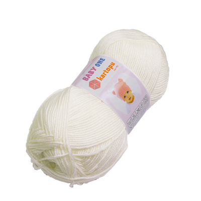 Пряжа Бэби Вулли (Baby Woolly Kartopu ) 50 г / 148 м  019 молочный в интернет-магазине Швейпрофи.рф