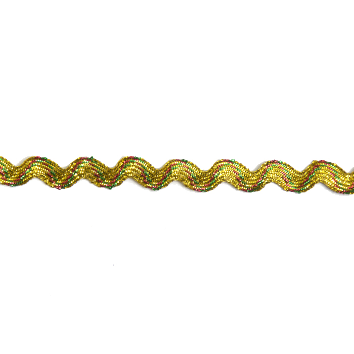 Тесьма вьюнчик 5 мм (рул. 20 м)   золотой/голограмма