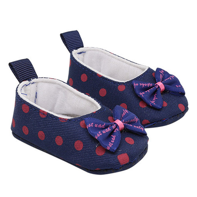 Обувь для игрушек (Туфли) 25274 в горош. 7,8 см выс. 2,5 см  синий (1 пара) в интернет-магазине Швейпрофи.рф