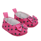 Обувь для игрушек (Туфли) 25275 в горош. 7,8 см выс. 2,5 см розовый (1 пара)