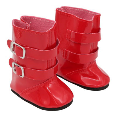 Обувь для игрушек (Сапожки) MISU-7281 7 см с пряжками красный 7723759 в интернет-магазине Швейпрофи.рф