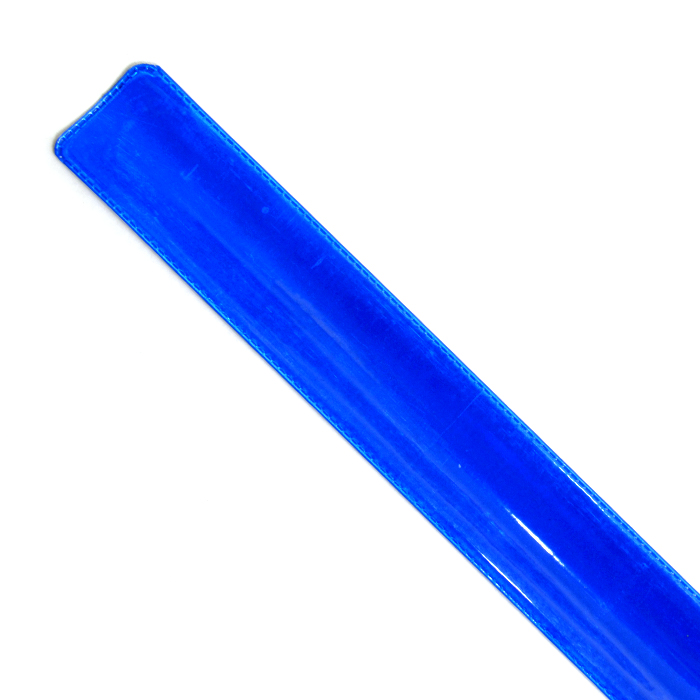 Светоотражающий браслет-полоска 3*30 см синий