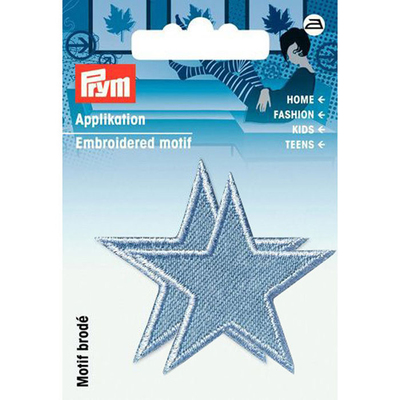 Термоаппликация 923157 «Звезды» Prym джинс.голубой  (уп 2 шт) 4,5*4,5 см 7715577 в интернет-магазине Швейпрофи.рф