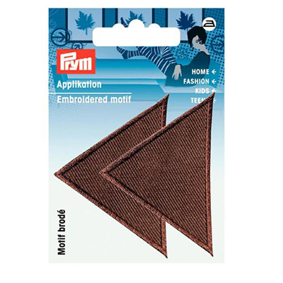 Термоаппликация 925469 «Треугольники» Prym больш. коричневый  (уп 2 шт) 6*6 см 7704993 в интернет-магазине Швейпрофи.рф