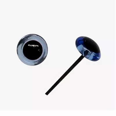 Глаза стеклянные 6 мм 25526 на металл.ножке голубой в интернет-магазине Швейпрофи.рф