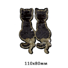 Термоаппликация ДУ A112 «Два кота» 7725148 чёрный 8,5*12 см