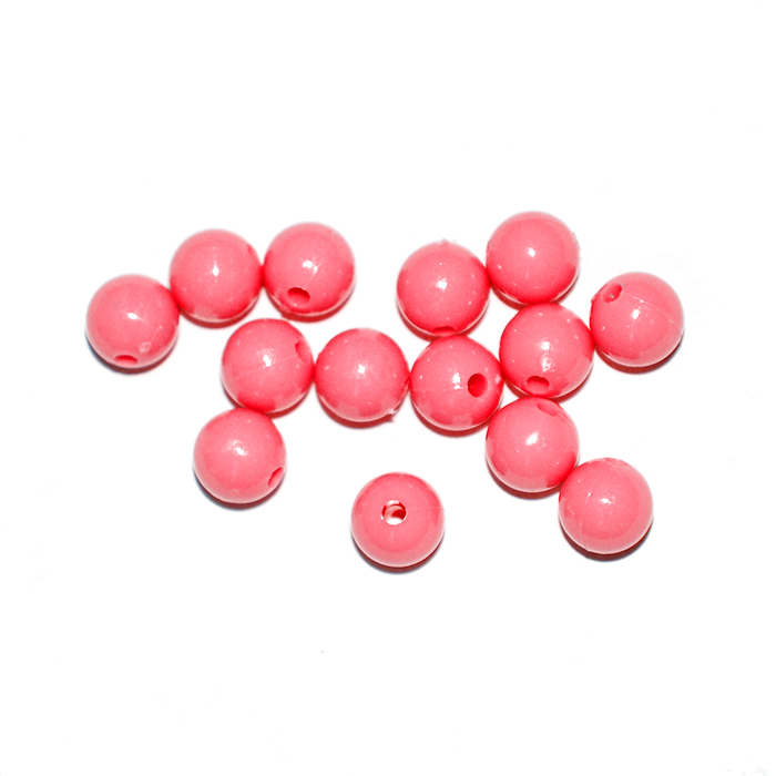 Бусины пластм.  5-6 мм (уп. 10 г) 002 розовый матовый
