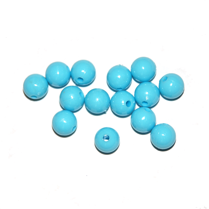 Бусины пластм.  5-6 мм (уп. 10 г) 013 голубой матовый