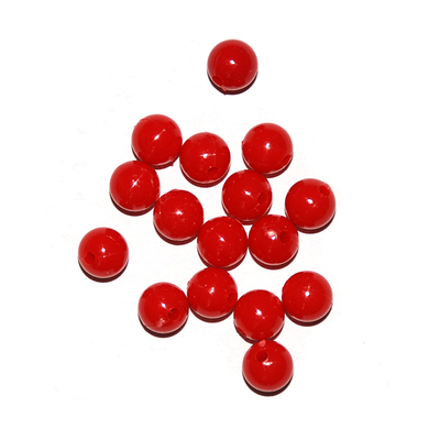 Бусины пластм.  8 мм (уп. 10 г) 004 красный матовый в интернет-магазине Швейпрофи.рф