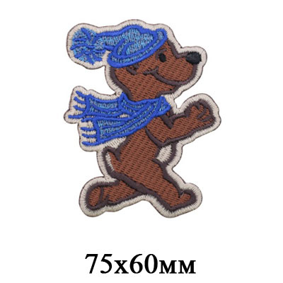 Термоаппликация HP 7724484 «Медвежонок в шарфике» 7,5*6 см в интернет-магазине Швейпрофи.рф