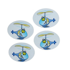 Набор цветных наклеек 502930 «Вертолет» голубой