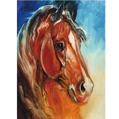 Картина по номерам Molly КН0765 (KH0053)  «Рыжий конь» 15*20 см в интернет-магазине Швейпрофи.рф