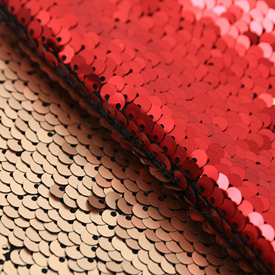 Ткань 33*33 см декоративная 3891581 «Матовый бордово-бежевый» пайетки в интернет-магазине Швейпрофи.рф