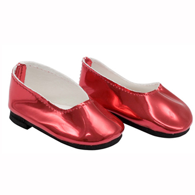 Обувь для игрушек (Туфли) MISU-6 «Металлик» 7 см  цв. алый (1 пара) 7723744 в интернет-магазине Швейпрофи.рф