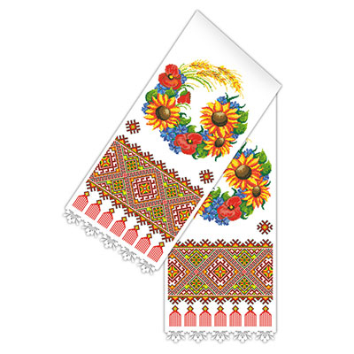 Ткань для вышивания бисером Каролинка КРК-2010 «Рушник» 37*200 см в интернет-магазине Швейпрофи.рф