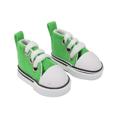 Обувь для игрушек (Кеды) КЛ.26988  5,0 см  выс. 3,3 см зеленый со шнурком (1 пара) в интернет-магазине Швейпрофи.рф