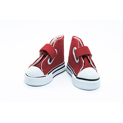 Обувь для игрушек (Кеды) КЛ.27002  7,5 см  выс. 4,5 см красный на 1 лип. (1 пара) в интернет-магазине Швейпрофи.рф