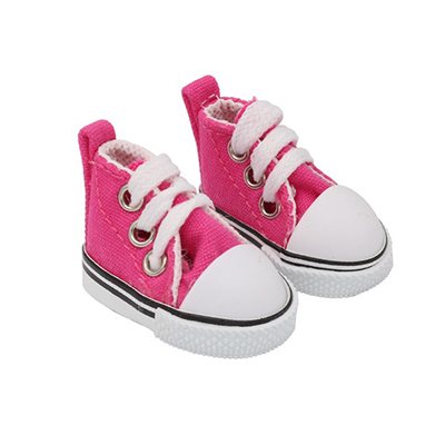 Обувь для игрушек (Кеды) 26989  5,0 см  выс.3,3 см на шнурках малиновый  (1 пара) в интернет-магазине Швейпрофи.рф